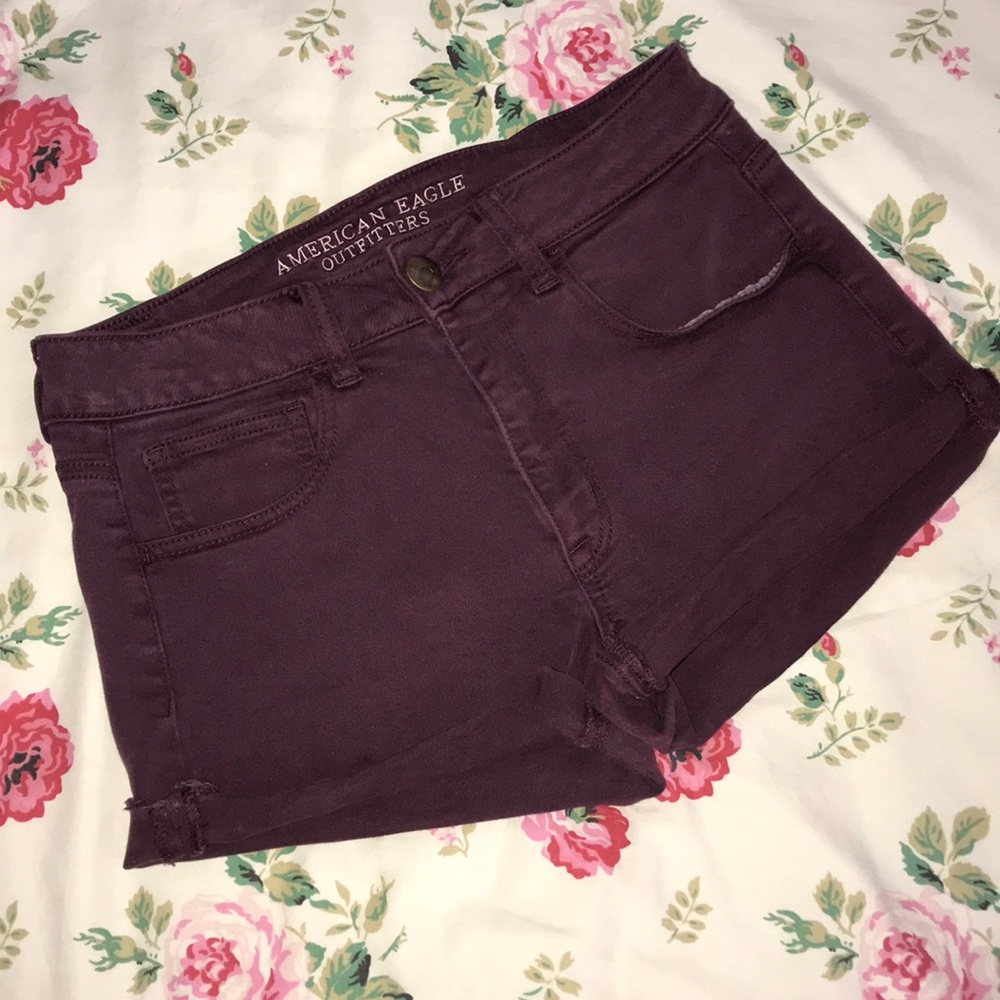 AE Maroon High-Waist Super Stretch Short